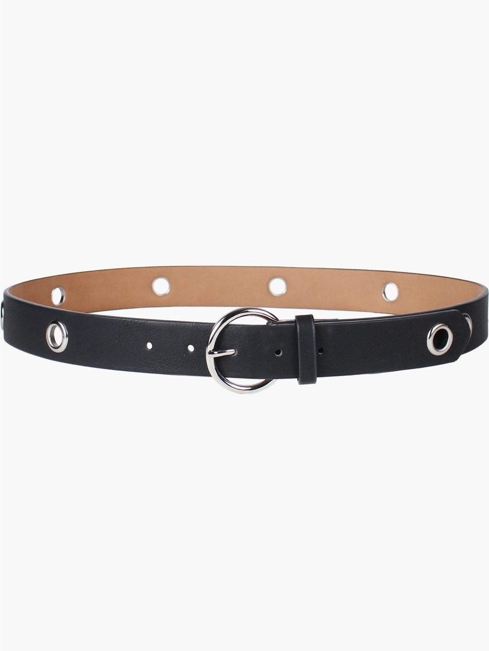 LINEA PELLE Faux Leather Eyelet Grommet Belt